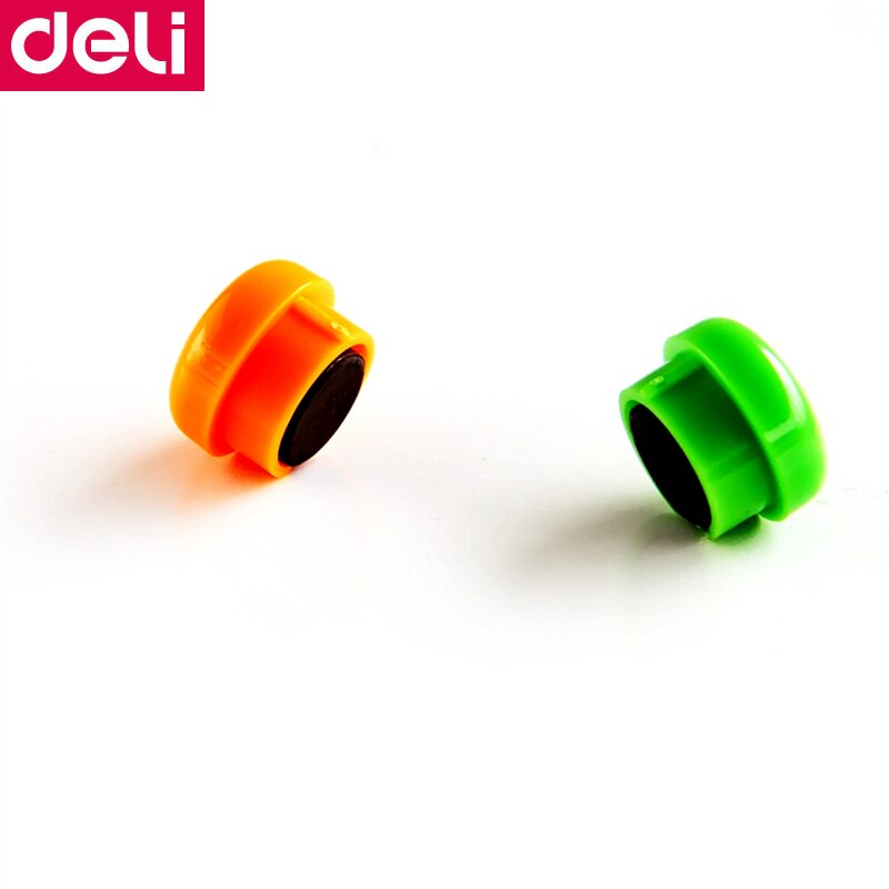 12 Uds./tarjeta Deli 7823 # uña magnética de color para pizarra blanca, absorbente de hierro, clavo para reunión en oficina, pizarra blanca, clavo de fijación magnética