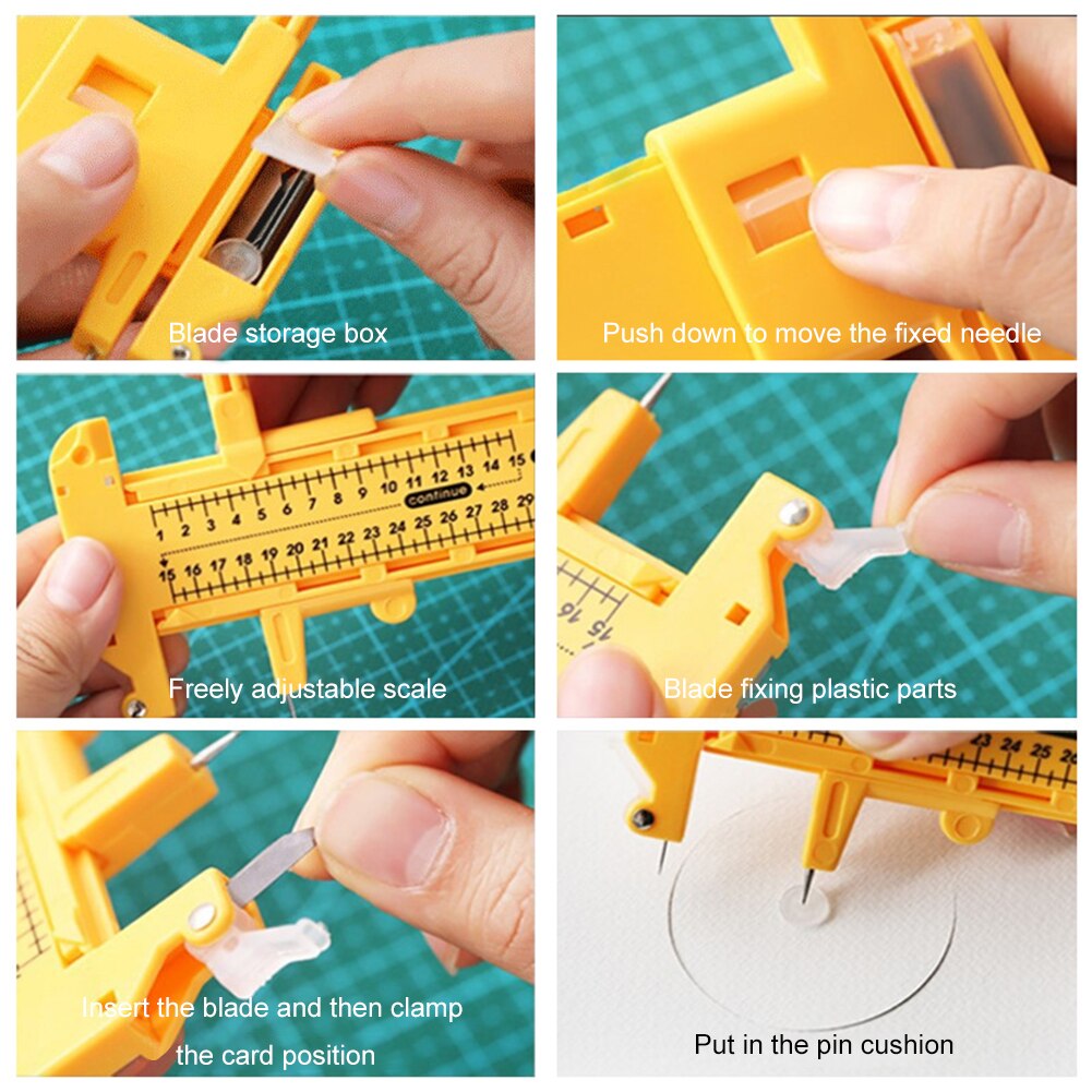 Modelbouw Gereedschap Papier Ronde Snijgereedschap Circulaire Model Patchwork Kompas Hand Ambachtelijke Accessoire Voor Scrapbooking Maken