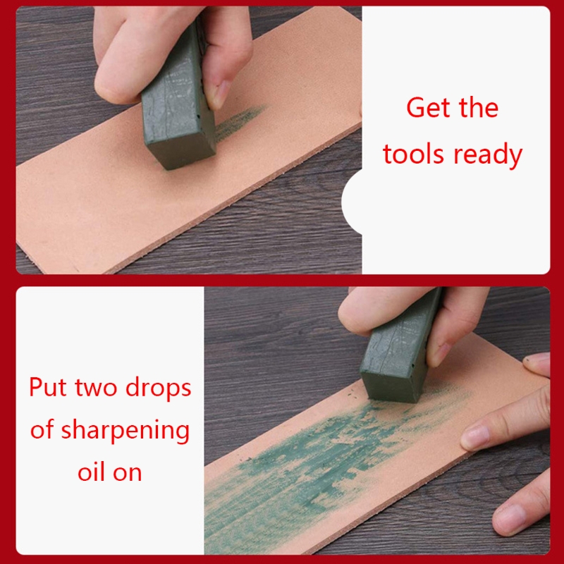 Fine Green Strop Compound Leather Strop Green Honing Compound Grinding Paste Stainless Carbon Steel Polishing Compound .