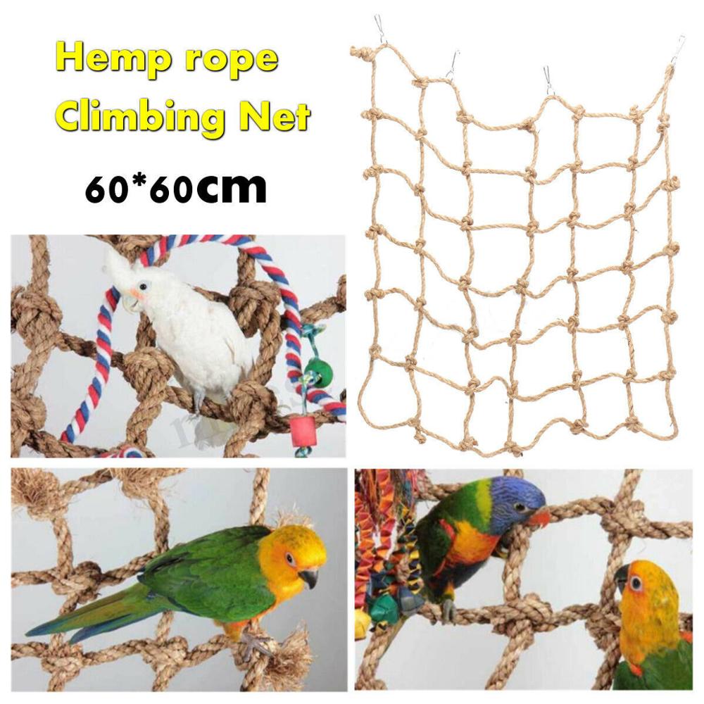 Climbing Net for Parrot Pets Bird Cage Toy Game Ha... – Vicedeal - Zigzag Rope Ladder Parrot Cage