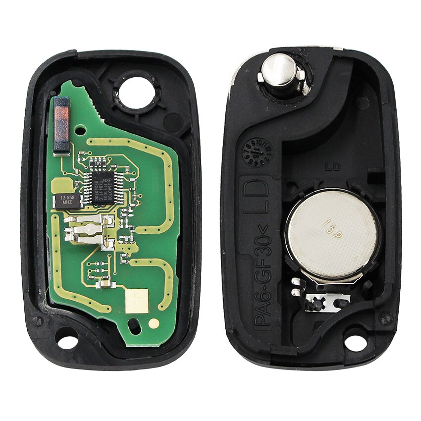 3 Buttons Folding Flip Remote Key Fob 433MHz with ID46 PCF7961 Chip for Renault Fluence Megane 3 Scenic 3