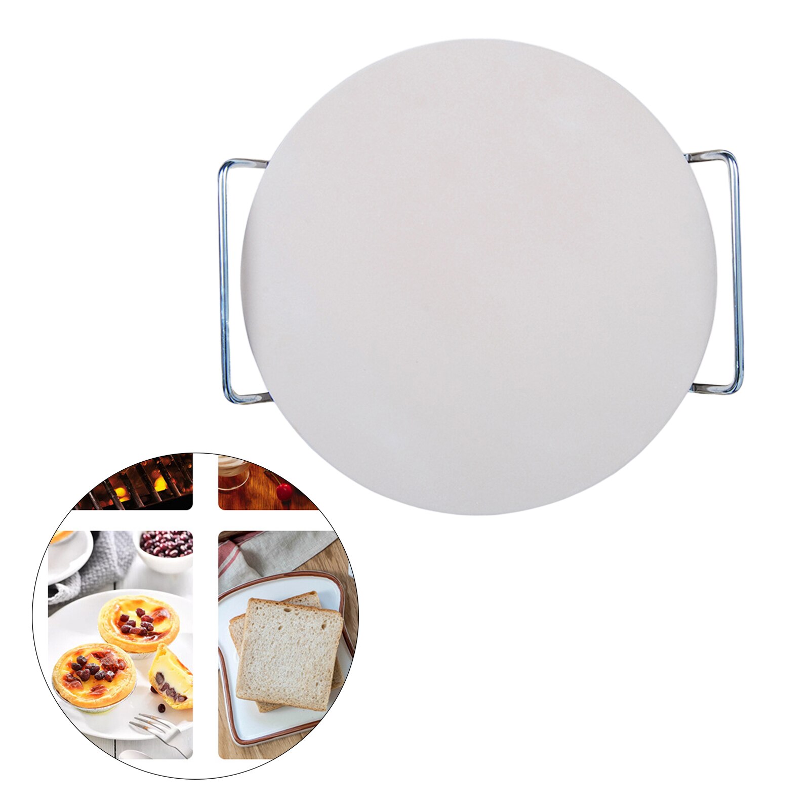 Pizza Grilling Stone Non-stick Baking Slate Stoneware Smooth Surface Thermal Resistant for Ovens Grills for Crispy Crust Pizza