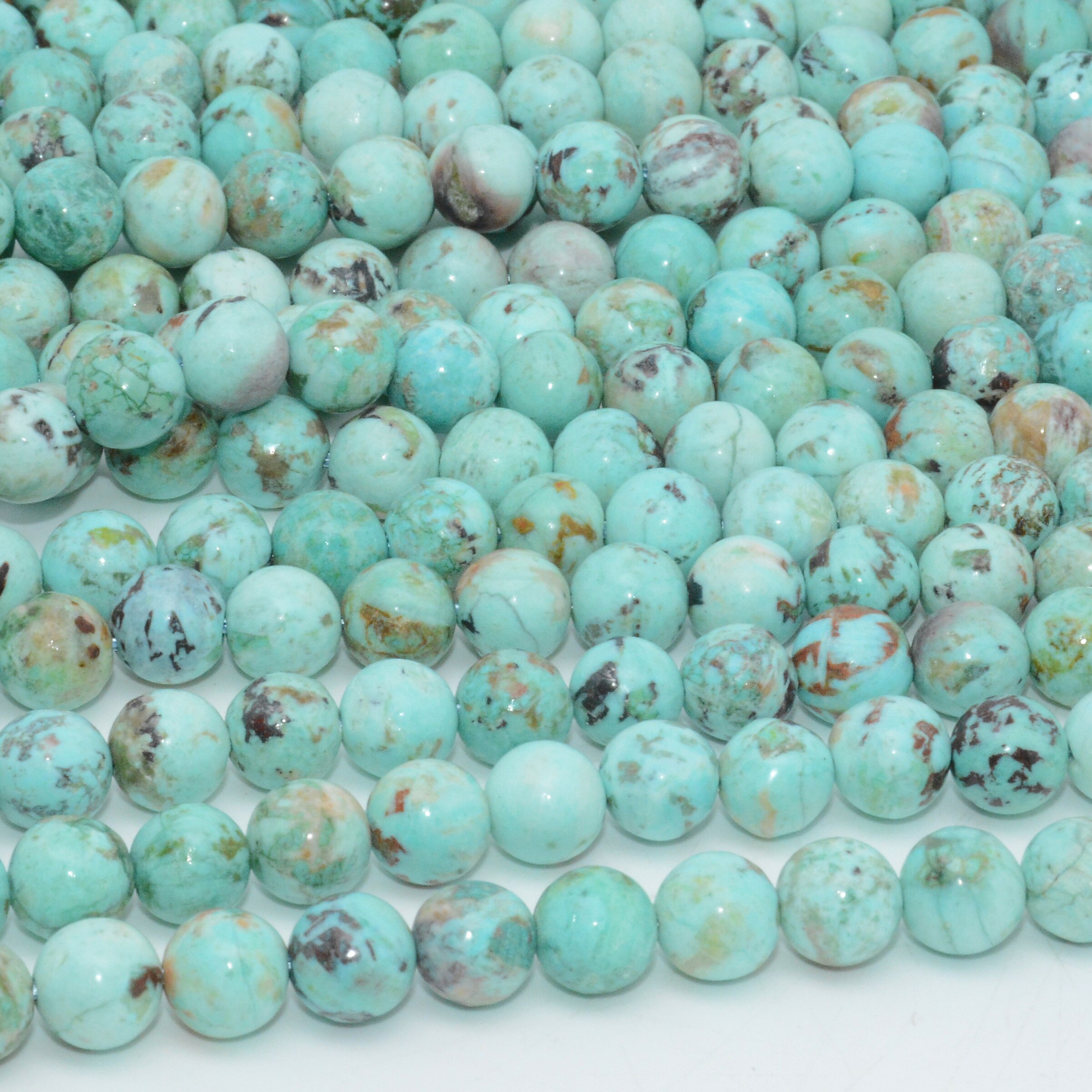 Natuurlijke Peru Turquoise Gemengde Quailty Losse Ronde Kralen 8Mm