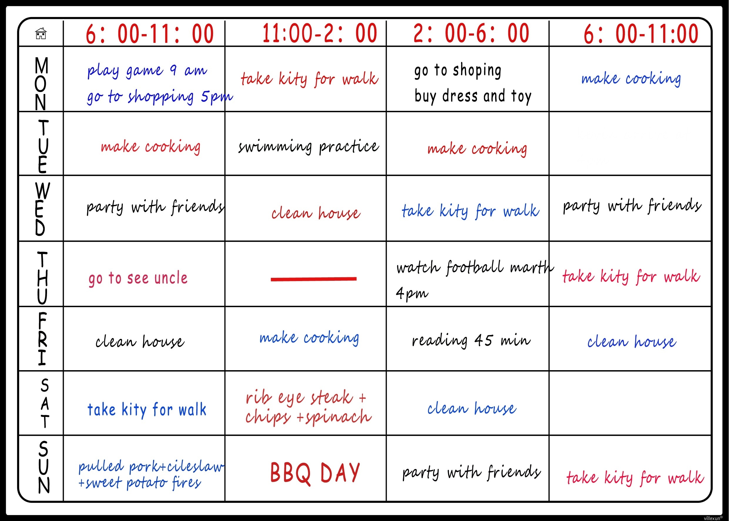 A3 Dry Erase Weekly Planner Board Multiple Magnetic Whiteboard Daily Weekly Dry Erase Magnetic Fridge Stickers Magnetic Board