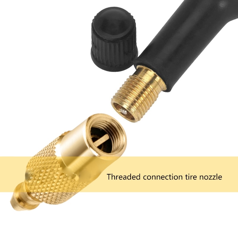 Brass Air Compressor Closed Flow Tire Heavy Duty Lock Car Tire Inflator Nozzle Adapter Pump Chuck Quick Converter Head