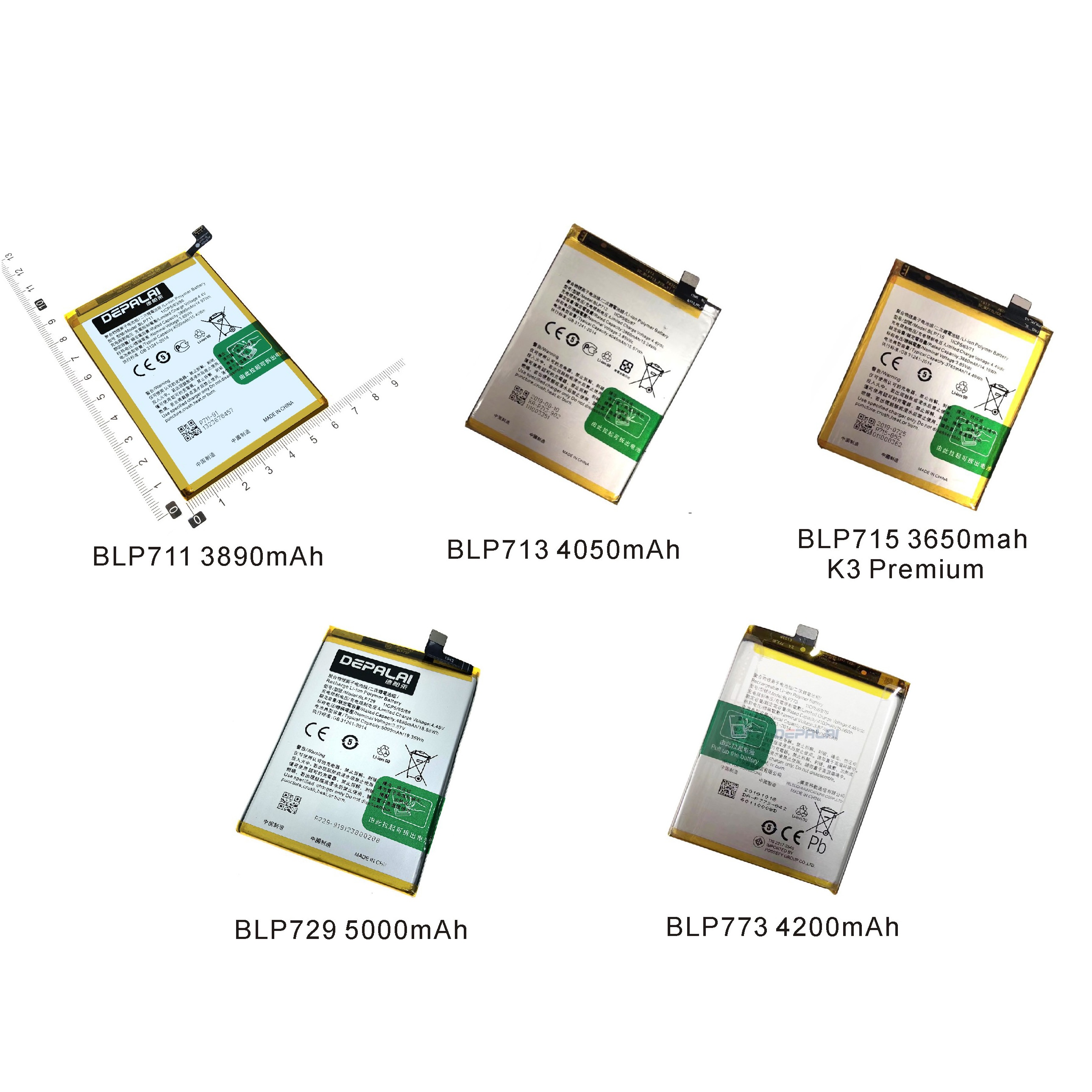 BLP711 BLP713 BLP715 BLP729 BLP773 Replacement Battery For OPPO K3 Premium