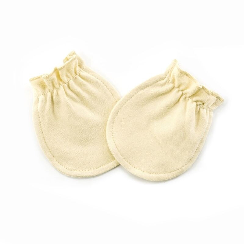 Gants en coton -né bébé Protection visage respirant anti-rayures mitaines 4XFE: Yellow