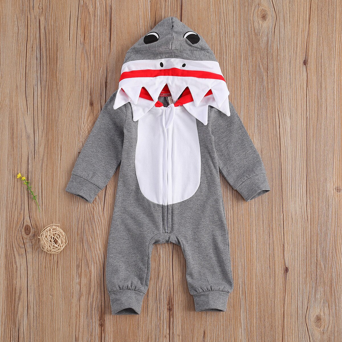 Focusnorm 0-24M Mooie Peuter Baby Meisjes Jongens Rompertjes 4 Kleuren Cartoon Print Lange Mouwen Hooded Jumpsuits