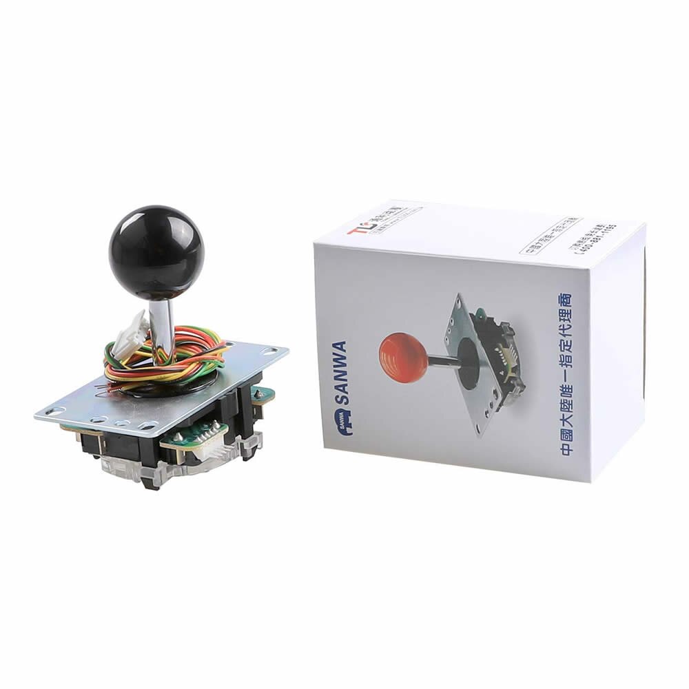 Sanwa JLF-TP-8YT-Joystick Arcade Original, 4 y 8 vías, ajustable, multicolor