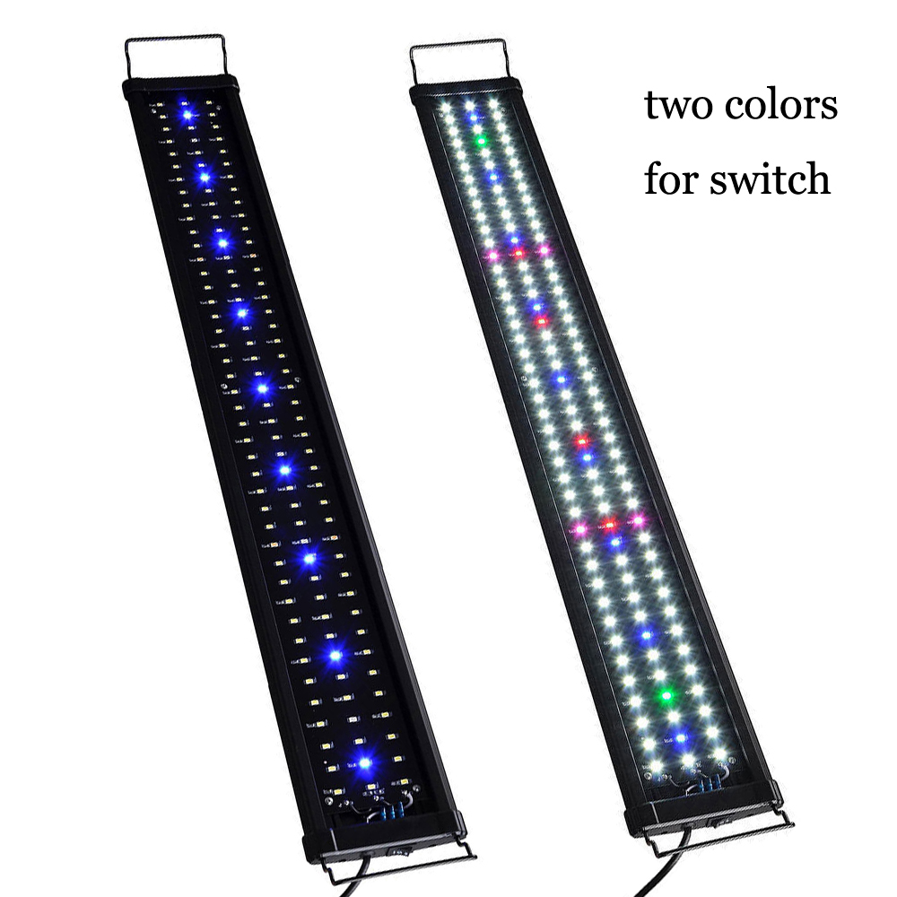 30-60CM EU US Plug LED Aquarium Fish Tank Light Lamp with Extendable Brackets Blue White Fish Tank Light Led Aquarium Lamp
