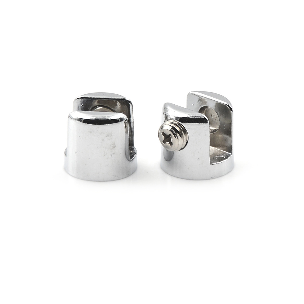 4x Glass Brackets Chrome Plated ZINC Alloy 6mm-8mm Adjustable Screw For Fit Most Glass Brackets