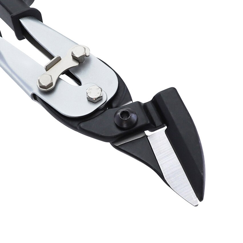 10 Inch Industrial Aviation Shears with Safety Lock, Offset Left Cut Aviation Snip, Built-in Spring, for Cutting Metal Wires