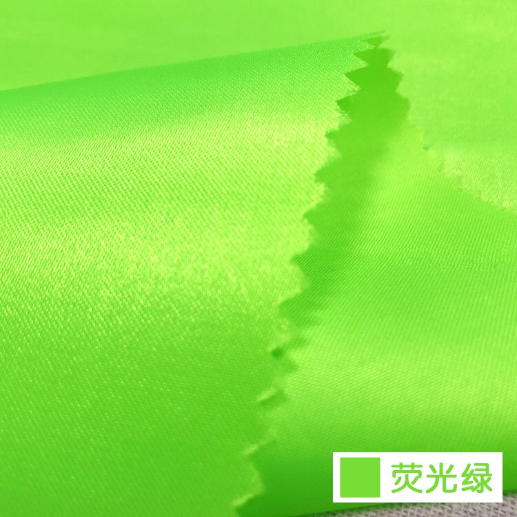 Tela satinada transpirable de 59 pulgadas de ancho, para caja de , Material de rendimiento para forro de ropa: Fluorescent Green