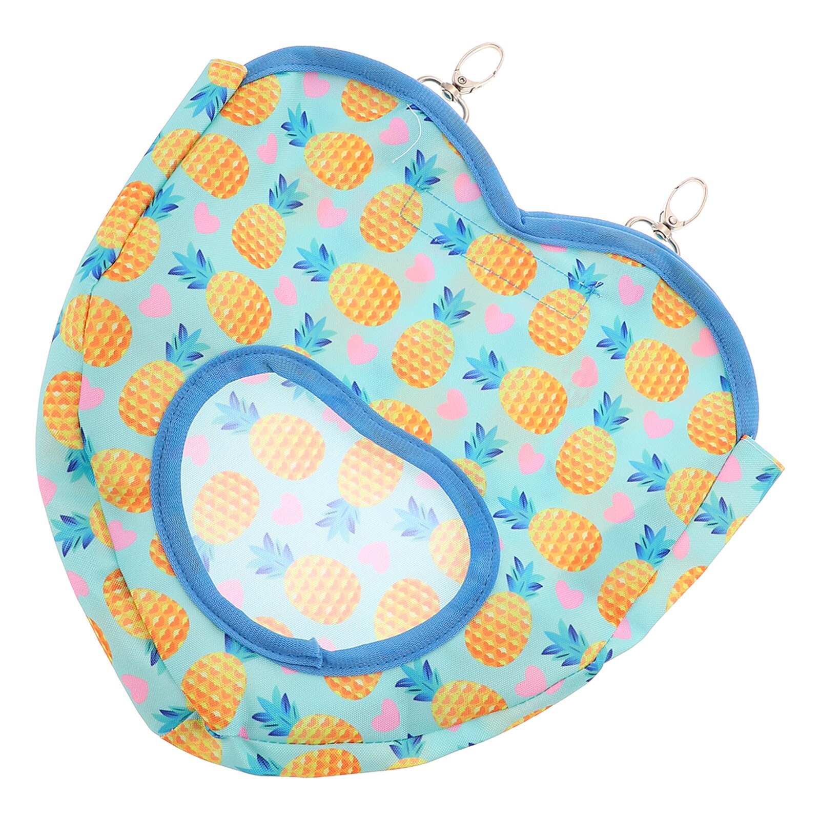 Rabbit Hay Feeder Hanging Hay Pouch Small Pet Food Pouch Bunny Feeder Sack:  Yellow Blue