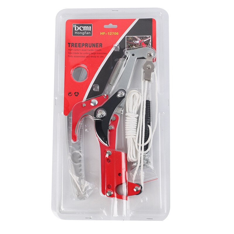 Garden Trimmer Tool Branch Scissors High altitude Fruit Cutter Extendable Fruit Tree Pruning Saw Cutter Pulley Lever Scissors: Default Title