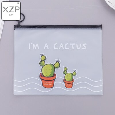 XZP Cute Cactus Transparent Scrub Cosmetic Bag Women Make Up Case Waterproof Makeup Beauty Wash Organizer Toiletry Storage Kit: Style 2