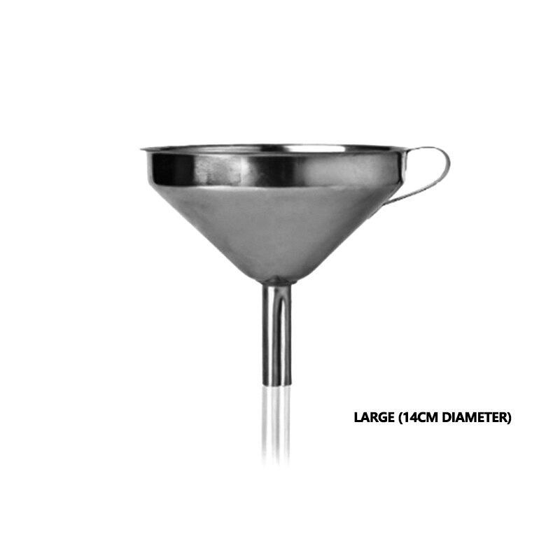 Stainless Steel Funnel Kitchen Oil Liquid Funnel Metal Funnel with Mouth Funnel for Canning Kitchen Tools: l
