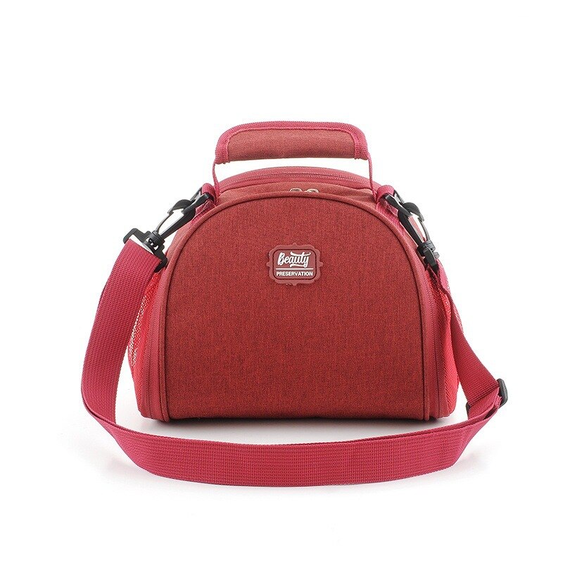 RUPUTIN Lunchbox Thermische Geïsoleerde Waterdichte Lunch Tas Met Schouderriem Picknick Tas Kantoormedewerker Isolatie Container Pack: Red