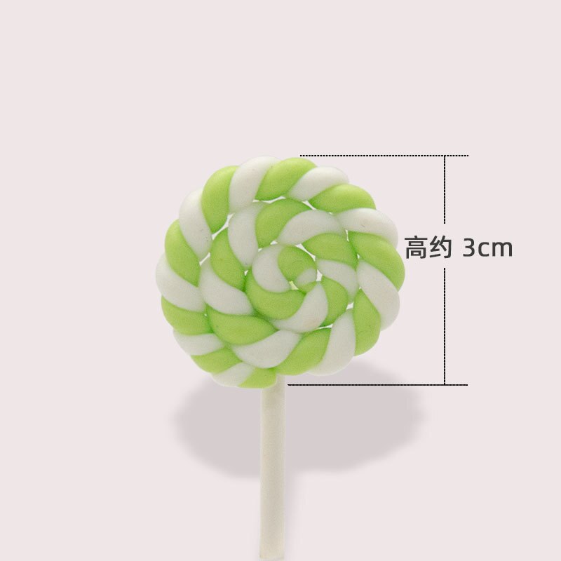 Lollipop Cake Topper Happy Birthday Party Decor Kids Boy Girl Birthday Lollipop Cake Decor Birthday Party Supplies: Light Yellow