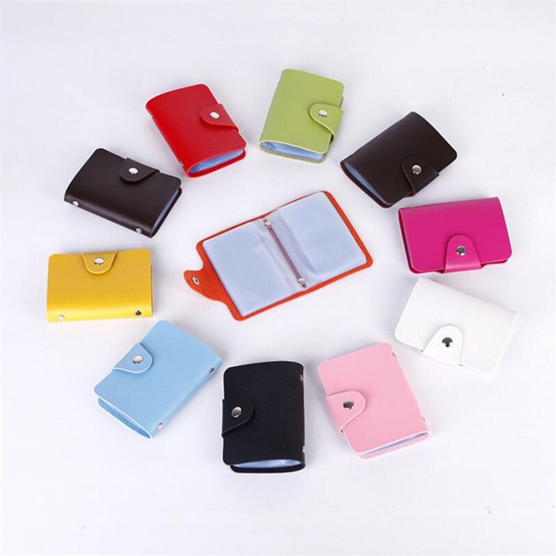 Mode Pu Leer Functie 24 Bits Card Case Visitekaarthouder Mannen Vrouwen Credit Paspoort Card Bag Id Passport Card portefeuilles