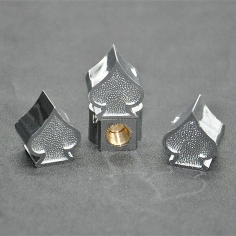 ZZTZZ 4Pcs/lot Universal Moto Bike Car Tires Wheel Valve Cap Dust cover Car Styling for Universal Cars Motorcycle Decorative: Silver