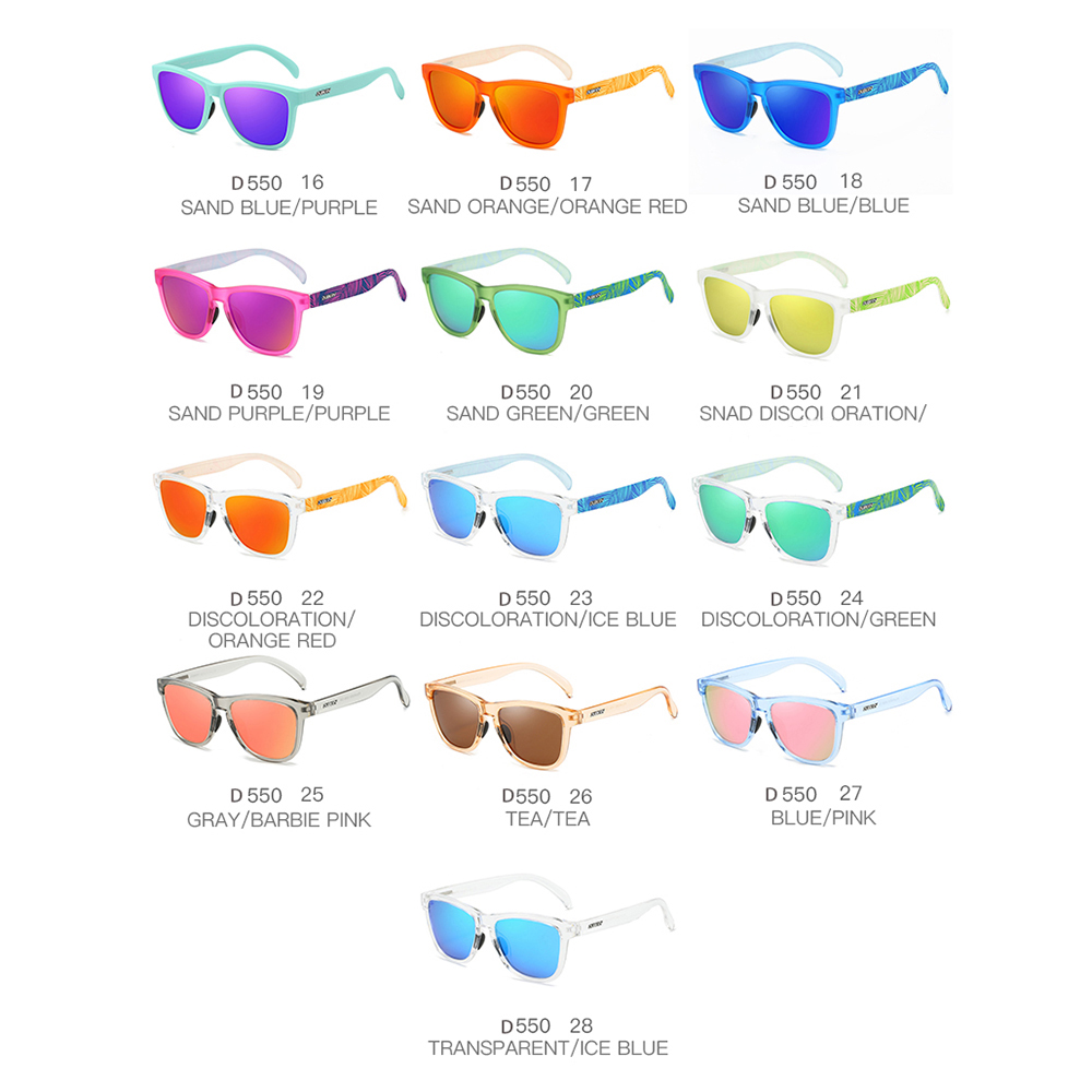 DUBERY Gafas de sol polarizadas con montura completa para hombres y mujeres 28 colores modelo 550