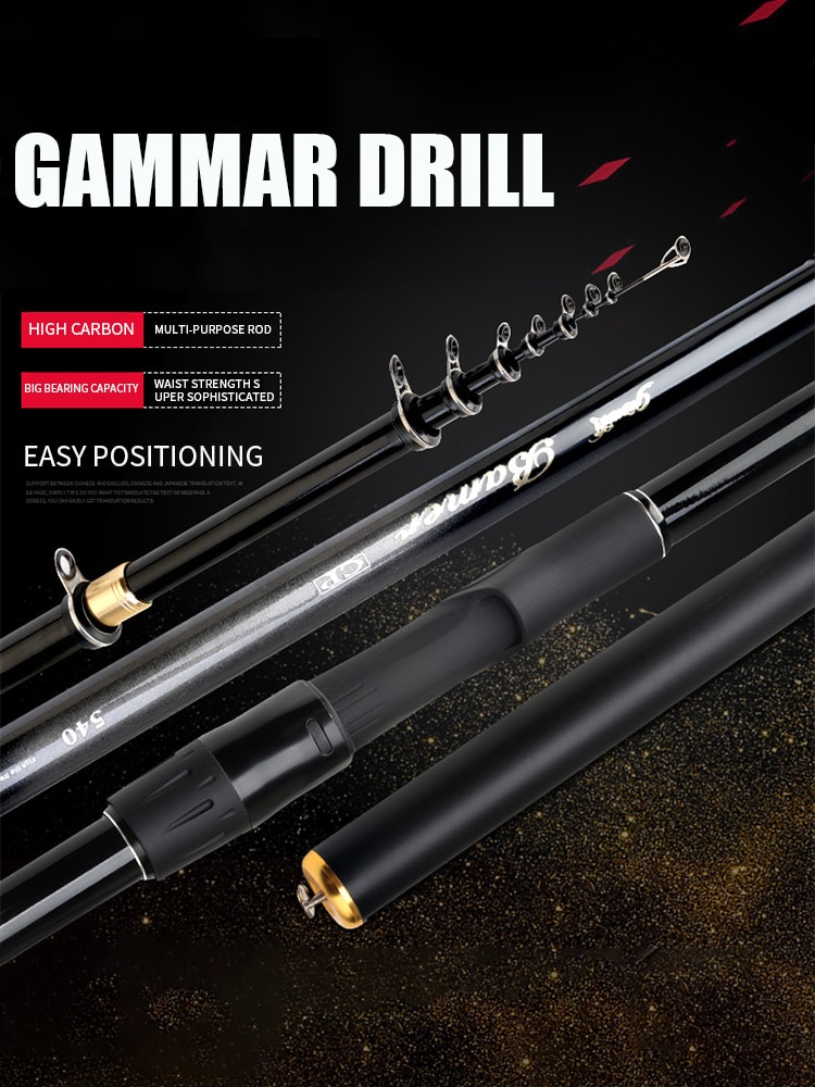 Karbonowa wędka obrotowa latająca przynęta na karpia z włókna węglowego lekka sztywna 28 regulowana miniaturowa wędka uchwyt rolki