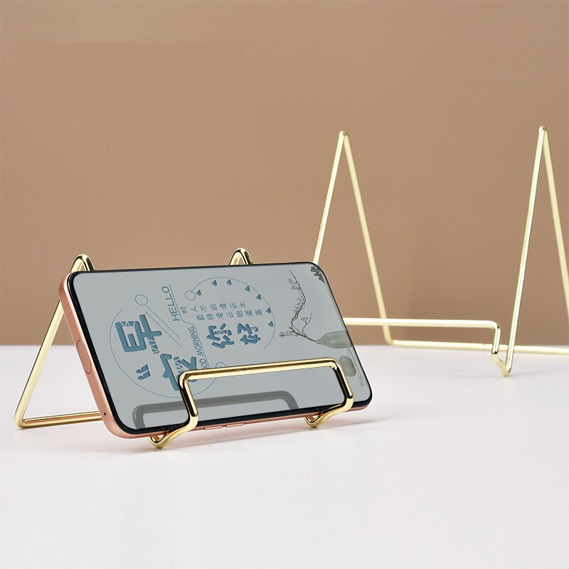 Mobile Holder Golden Tablet Stand For Watching TV, Mobile Phone Stand, Photo Frame stand, magazine stand