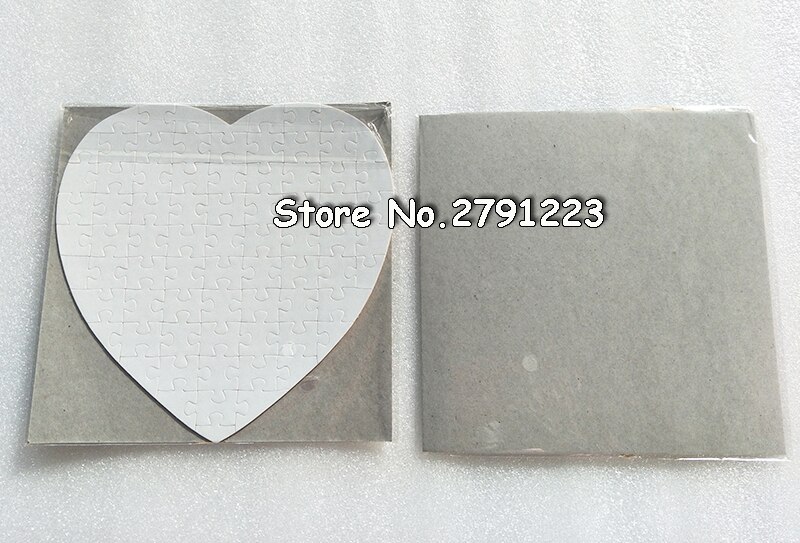 10 Sets Heart Size Hardboard Sublimation Blank Jigsaw Puzzle Love Style