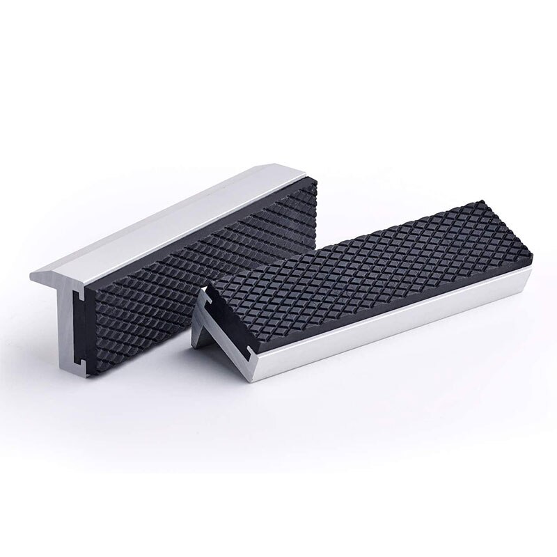 HLZS-4 pouces étau mâchoires universel étau souple mâchoires tampons couvre, multi-usages protecteur pour tout étau en métal, 2 pièces, argent