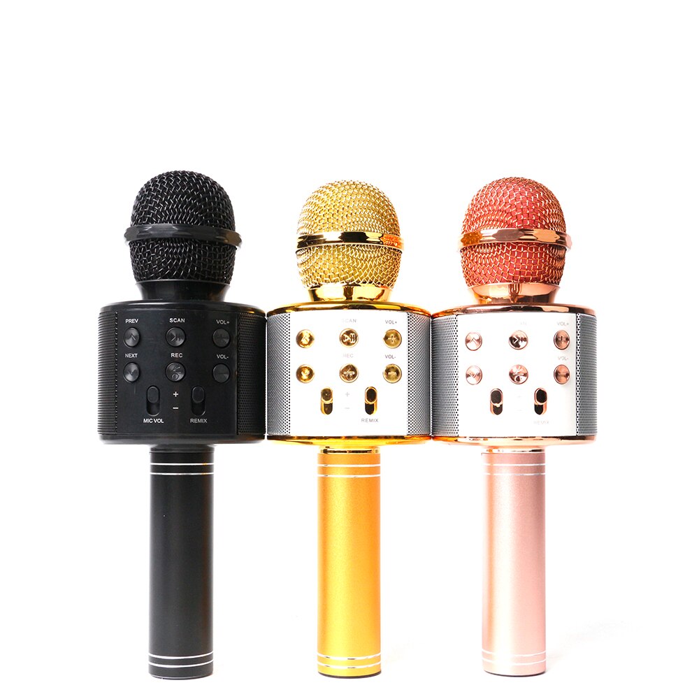 Handheld Wireless WS 858 Microphone Amplifier Speaker Music Playing Singing Speaker Player Bluetooth KTV Karaoke microphone