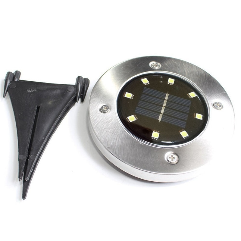 4/8/12 led solcelledrevet underjordisk lys utendørs vanntett hagevei gulv begravde lys solcellelampe for plen i hjemmet
