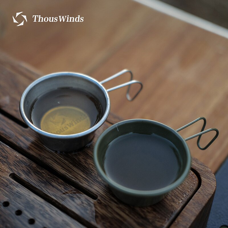 Thous ventos sierra copo com alça utensílios de mesa para acampamento ao ar livre utensílios de mesa 40/280/450ml viajar equipamentos campismo suprimentos