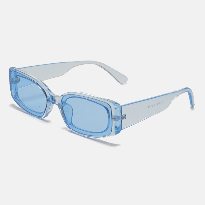 Zuee retro solbriller kvinder mærke retro solbriller rektangulære solbriller kvindelige  uv400 linse briller kvinder solbriller: Blå