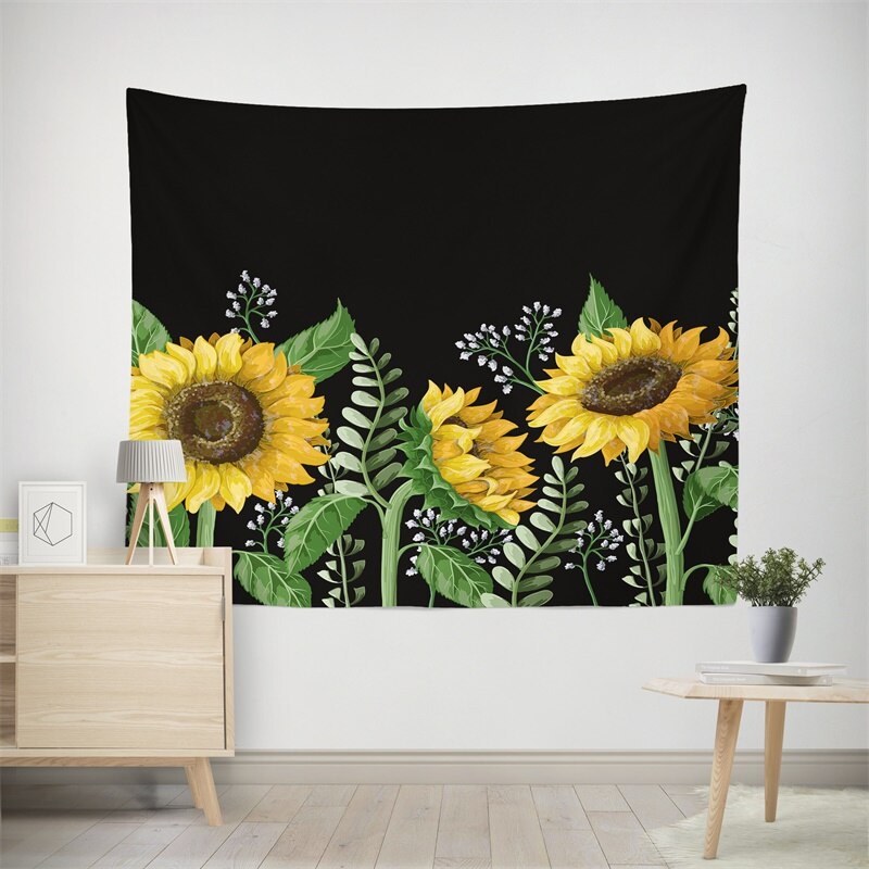 Floratapastra tapisserie murale de tournesol Tropical | Tapis mural suspendu, nappe de Table 95*73cm: 10