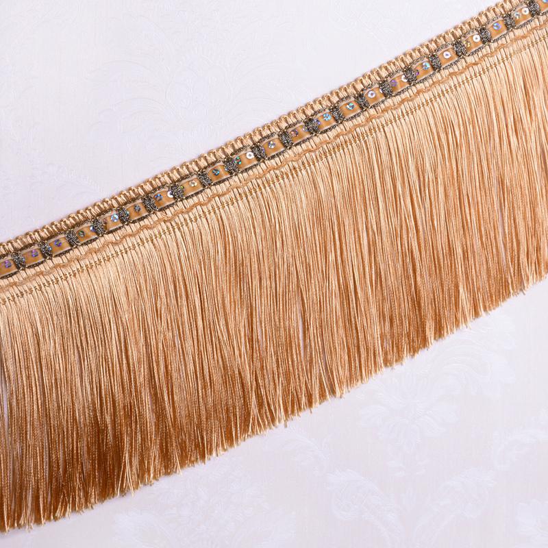 12 yards / lot dekorative kvast frynser blonder trim gardiner tilbehør tilbehør diy til sofabord klud trim bånd syning kvaster