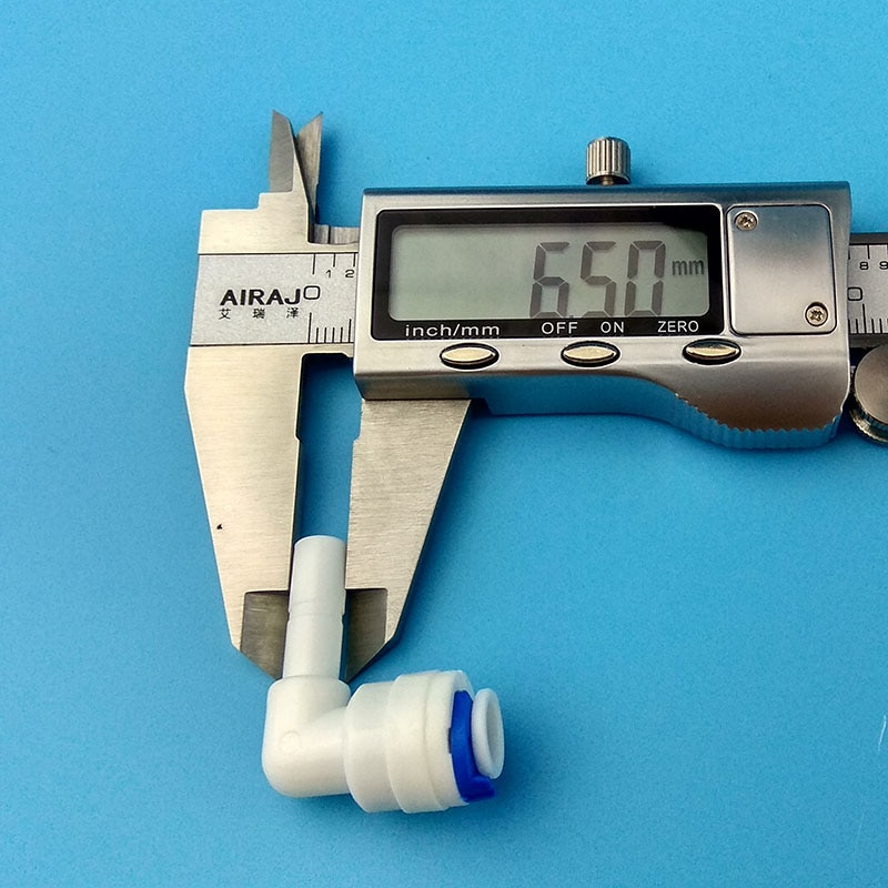 10 stk 1/4 " rørplugg albuekobling 1/4 " od slange hurtigkobling ro vann omvendt osmose akvariesystem koblingsbeslag