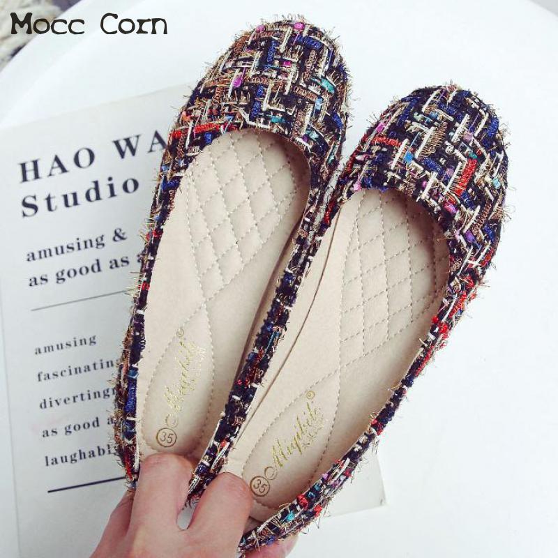 Kvinder lejligheder sko store størrelse ballet lejligheder slip on loafers sød sommer kvindelige fritidssko dame åndbart fodtøj