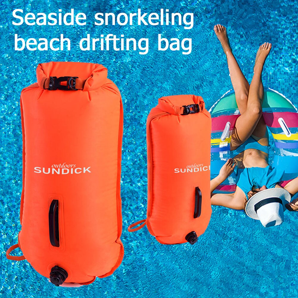 Sundick orangefarbener, wasserdichter pvc-trockensack, 28l stück, outdoor-zubehör, tauchen, strand, schwimmen, rafting, trekking, wassersport