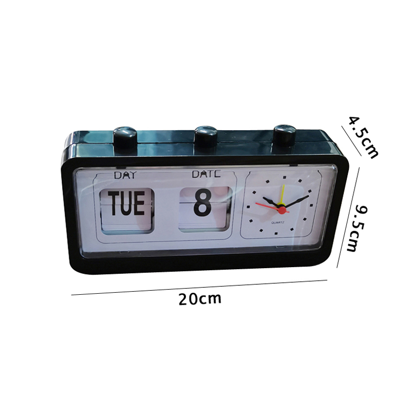 Flip Clock Retro Digital Auto Flip Desk Table Clock for Home Desk Decoration Clock Desktop Electronic Clock: Default Title