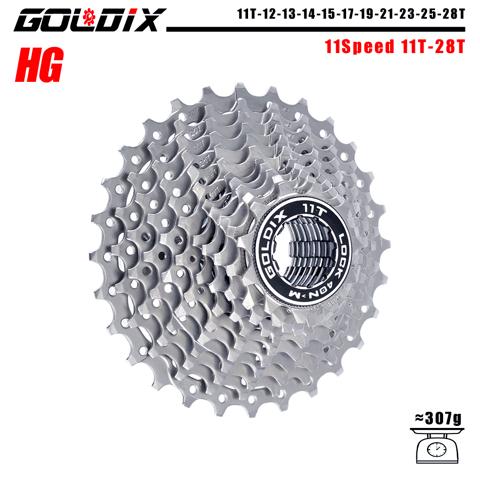 GOLDIX MTB/Road bike Cassette 11-25/28/32/34/36T bicycle freewheel 8/9/10/11/12 speed sprocket flywheel for Shimano SRAM: plum