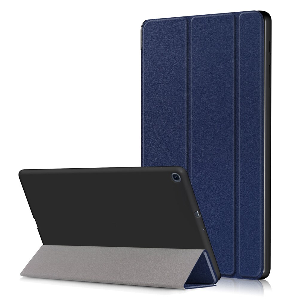 Case Voor Samsung Galaxy Tab Een 10.1 SM-T510/T515 Tablet Verstelbare Opvouwbare Stand Cover Voor Samsung Galaxy Tab Een 10.1 Case: Blauw