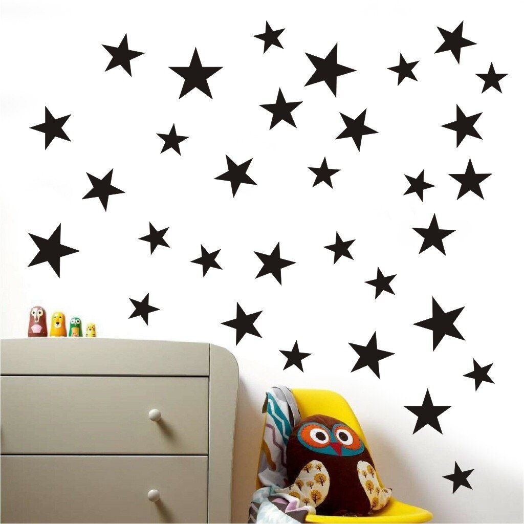 Taille mixte étoiles bricolage étoile Art miroir autocollant mural acrylique Stickers Muraux pour salon chambre autocollants Muraux Adesivos De Pare-brise: B