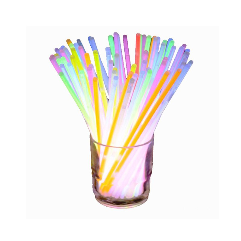 50 Pcs Party Fluorescence Light Glow Sticks Bracelets Necklaces Neon For Wedding Party Glow Sticks Bright Colorful Glow Sticks