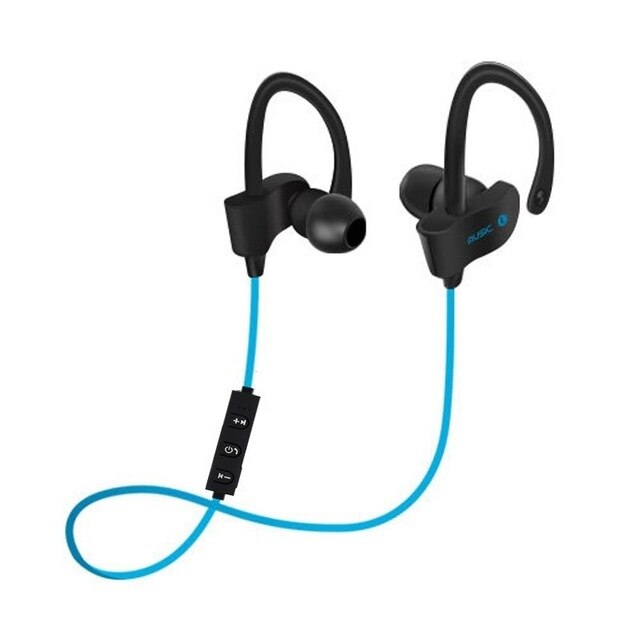 558 Bluetooth Oortelefoon Oorhaakje Oordopjes Stereo Bluetooth Headset Draadloze Sport Oortelefoon Handsfree Met Microfoon Voor Alle Smartphones: Blue