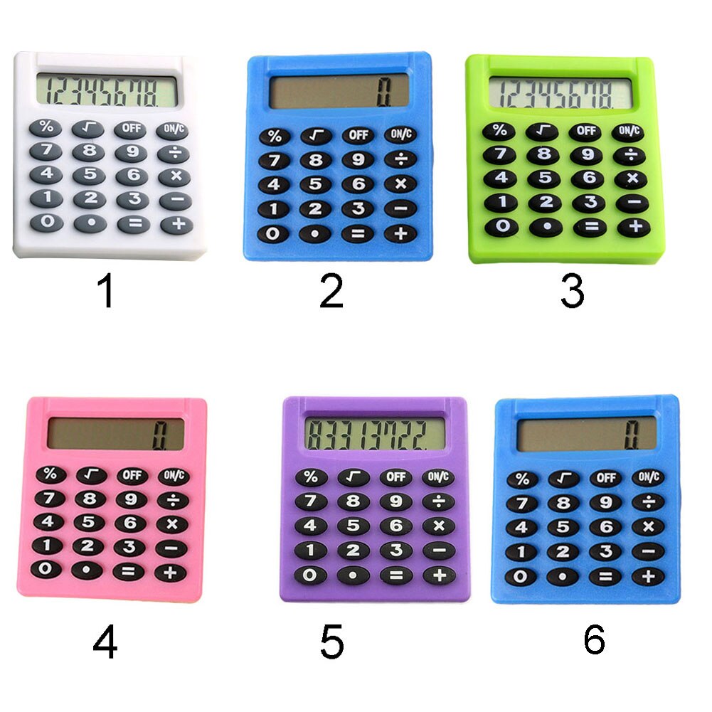 Student Mini Electronic Calculator Candy Color Calculating Office Supplies