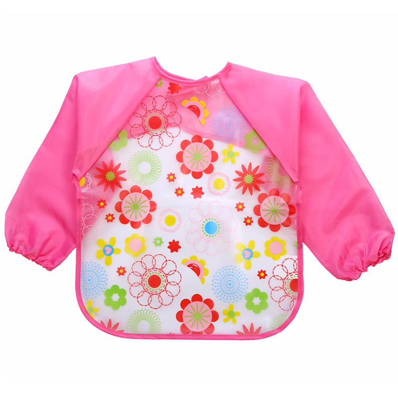 Baby Slabbetjes Baby Burp Doeken Peuter Sjaal Voeden Kiel Lange Mouw Waterdichte Overall Baby Dieren Babyvoeding Accessoires: Flowers