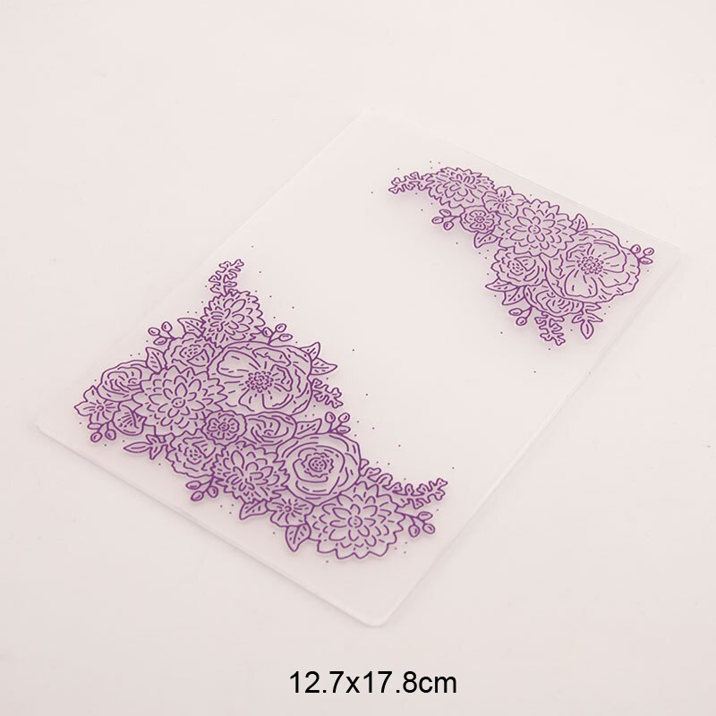 Flower Corner Textured Plastic Embossing Folders for card making Template Dies Scrapbooking Paper Craft Supplies embosser