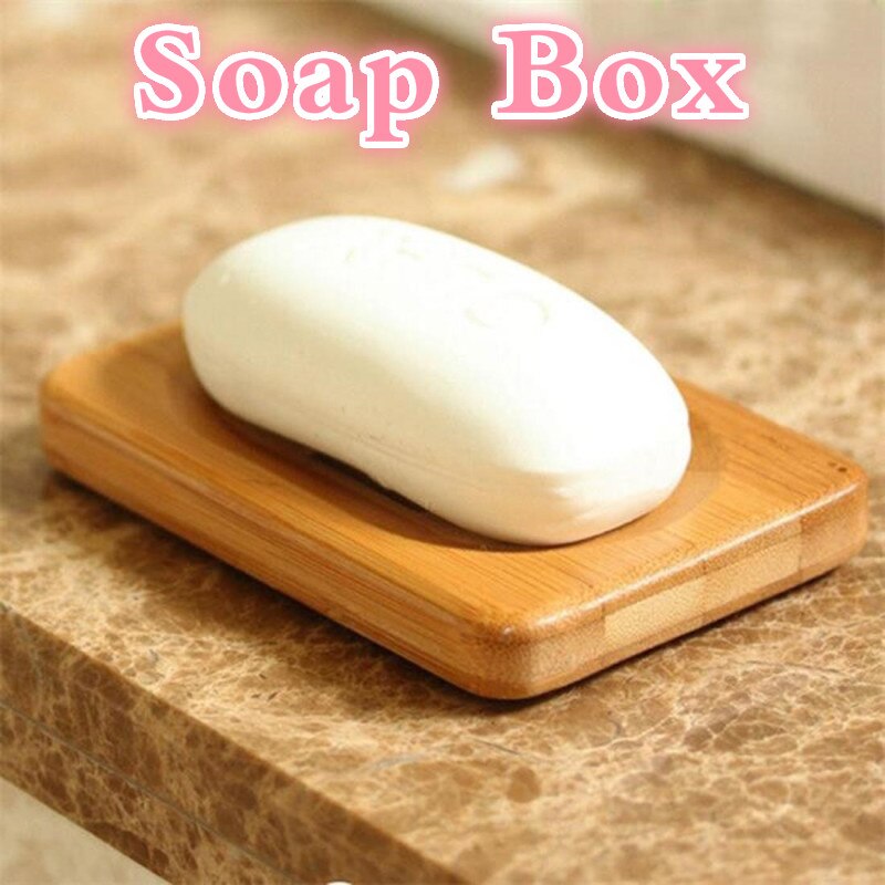 Bandeja de madera Natural de bambú para jabón, soporte de rejilla para guardar jabón, caja de placa portátil, jabonera de baño para el hogar