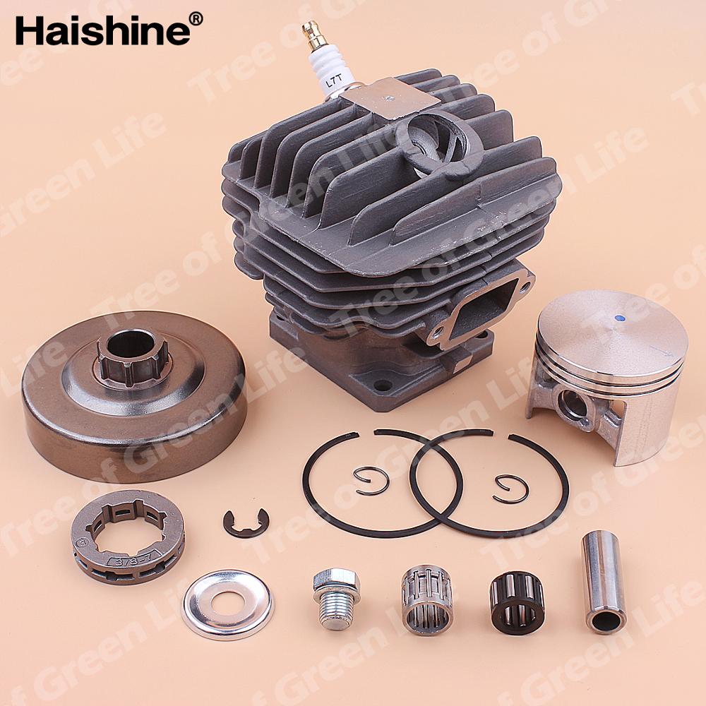 52mm Cylinder Piston Kit For Stihl MS460 046 MS 460 Clutch Drum 3/8" 7 Tooth Sprocket Rim Bearing Decompression Valve